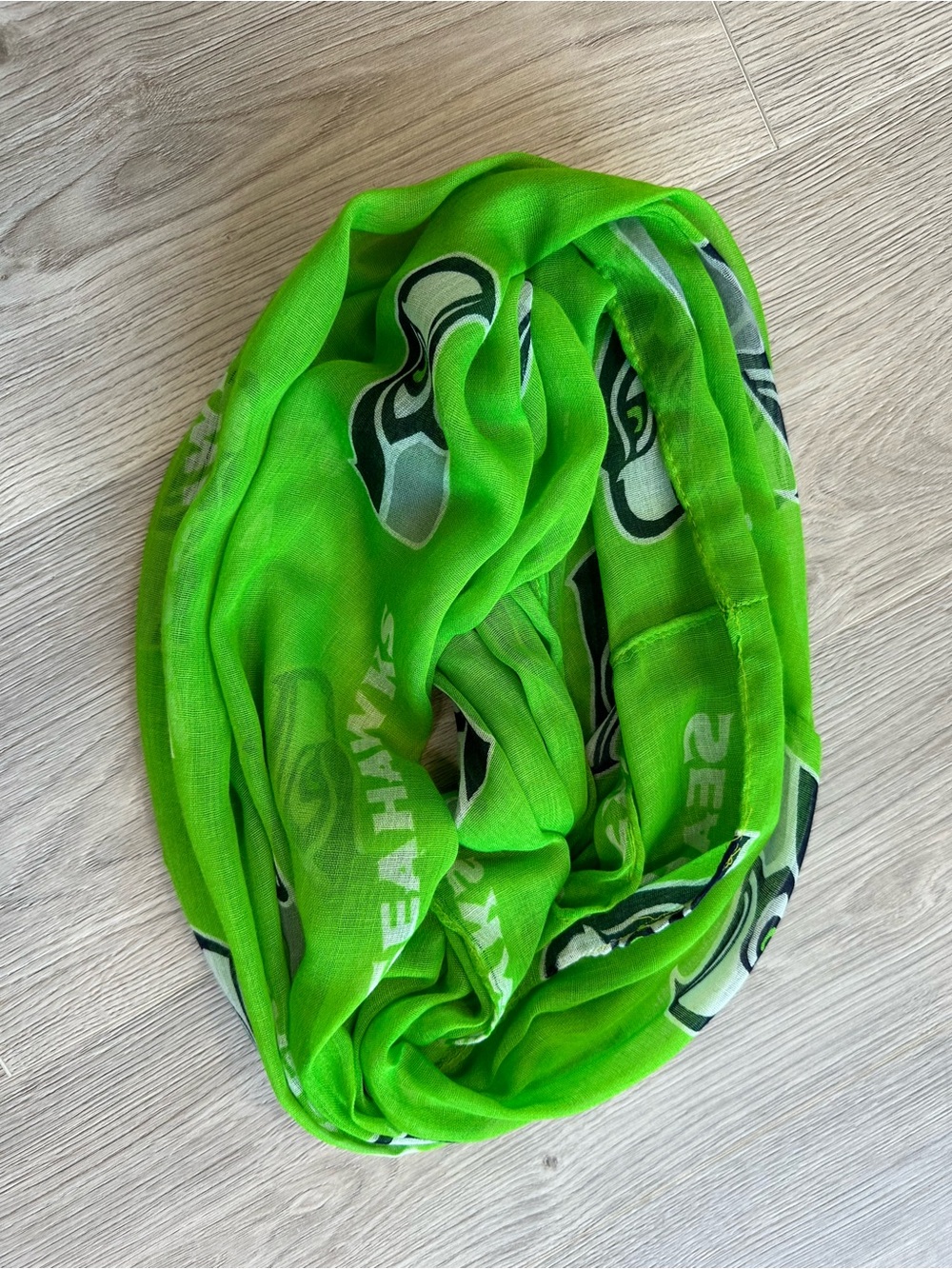 Seattle Seahawks NFL Sheer Infinity Scarf 🏈 Green Blue Football Fanwear